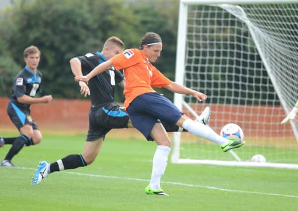 Jake Woolley goes close against Stevenage in Tuesday's development game