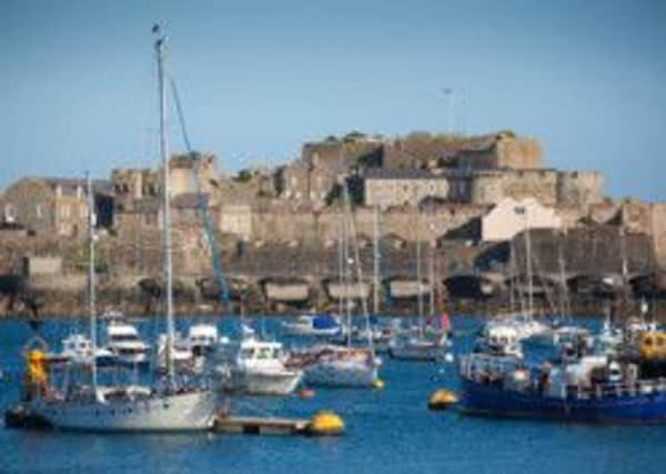 St Peter Port with Cornet Castle in the background, Guernsey. Pictured: PA Photo/VisitGuernsey.