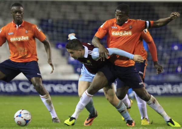 Action from Luton's win over West Ham on Tuesday night
