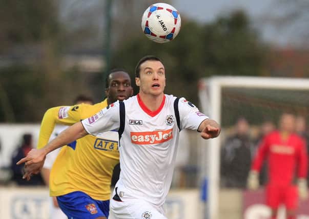 Shaun Whalley in action against Staines