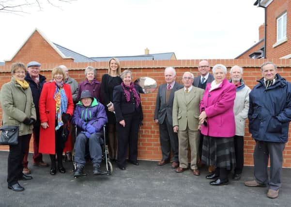 National College of Agricultural Engineering plaque unveiled at Silsoe Grange development.