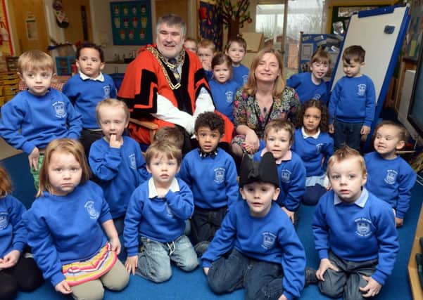 Great Barford Lower celebrate the launch of their new nursery uniform