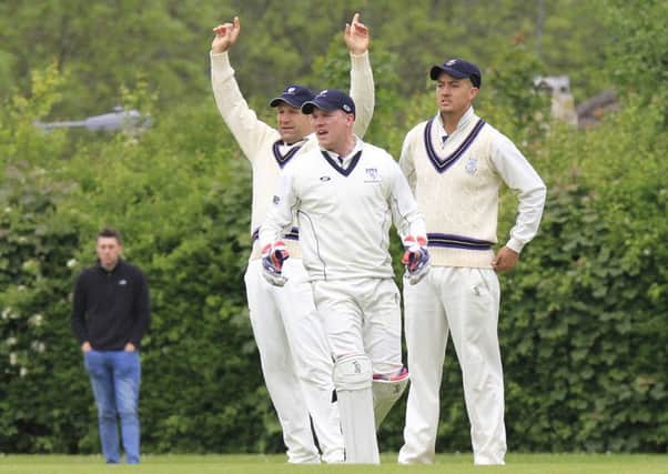 Bedfordshire appeal for a wicket against Norfolk