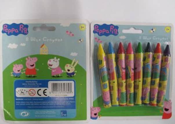 Peppa Pig crayons found to be containing asbestos