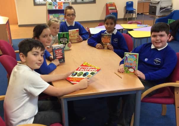 Shortstown Primary School pupils in Blue Peter Book Awards.