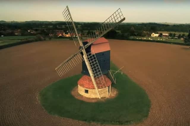 Stevington Windmill shot by Roger Allen with his drone camera PNL-160119-155054001