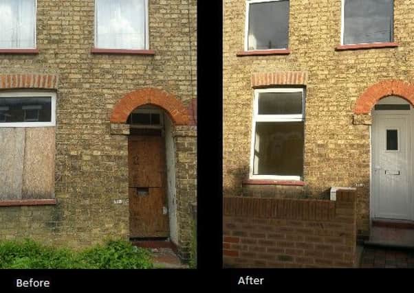 Before and after pictures of a rennovated property in Edward Road, Bedford PNL-160127-192421001