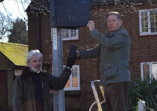 The signs, purchased by Cllr Jon Gambold and Cllr Roger Rigby from their Council Ward Funds, will warn motorists who exceed the 30mph speed limit. PNL-160223-111916001