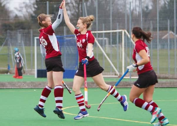 Bedford captain Rachel Jackson celebrates after giving her side the lead