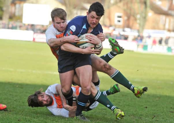 Match action from Bedford Blues' victory over Ealing. Picture (c) June Essex