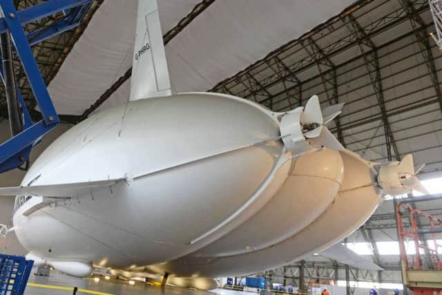 The Airlander 10 is officially launched after months of work rebuilding it in Cardington PNL-160322-100240001