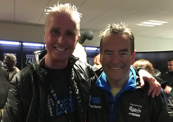 Bob Jackson with Sky Sports presenter Jeff Stelling