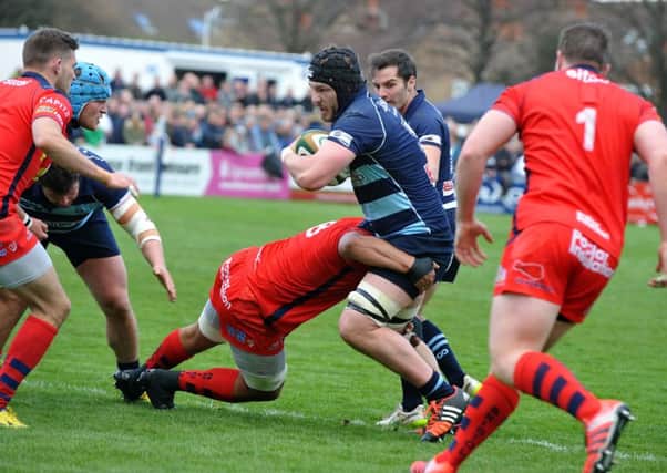 Match action from Bedford's defeat to Bristol. Picture (c) June Essex