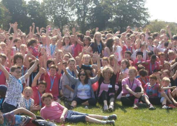 Race for Life at Harrold Priory Middle School.
