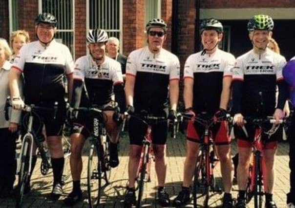 Last year's riders fundraising for Bedford Daycare Hospice