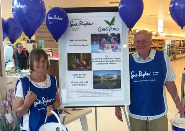 Penny and Syd Pye collecting at Waitrose in Ampthill
