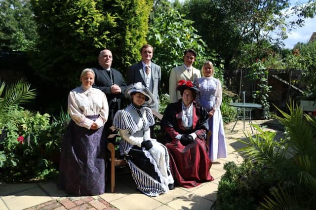 Some of the colourful characters in The Importance of Being Earnest, presented by Toffee Apple Productions