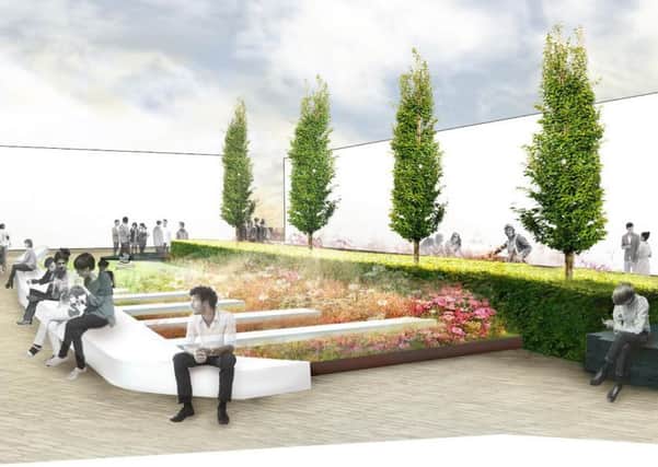 An artists impression of the outdoor space