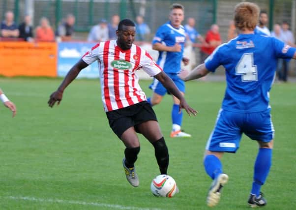 Jamaine Ivy scored for Kempston in the 1-1 draw with Burgess Hill on Saturday