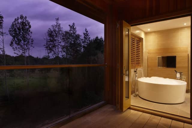 Night shot of the spa suite