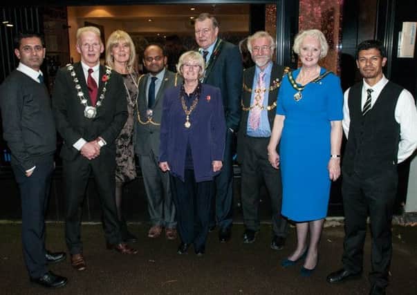 Kempston mayor's charity meal at Blue Ginger Indian Restaurant.