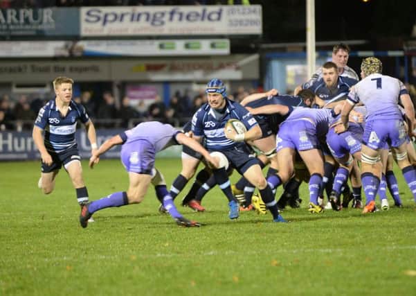 Dan George in action for Bedford against London Scottish