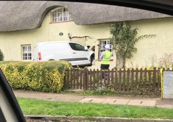 The van crashed into a home in Maulden on Tuesday evening