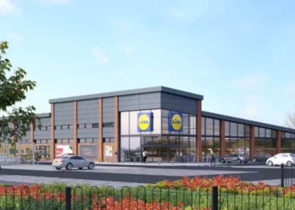 A proposed drawing of how the Lidl store in Kempston would look